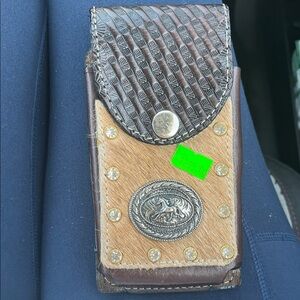 Brown Leather Phone Holster